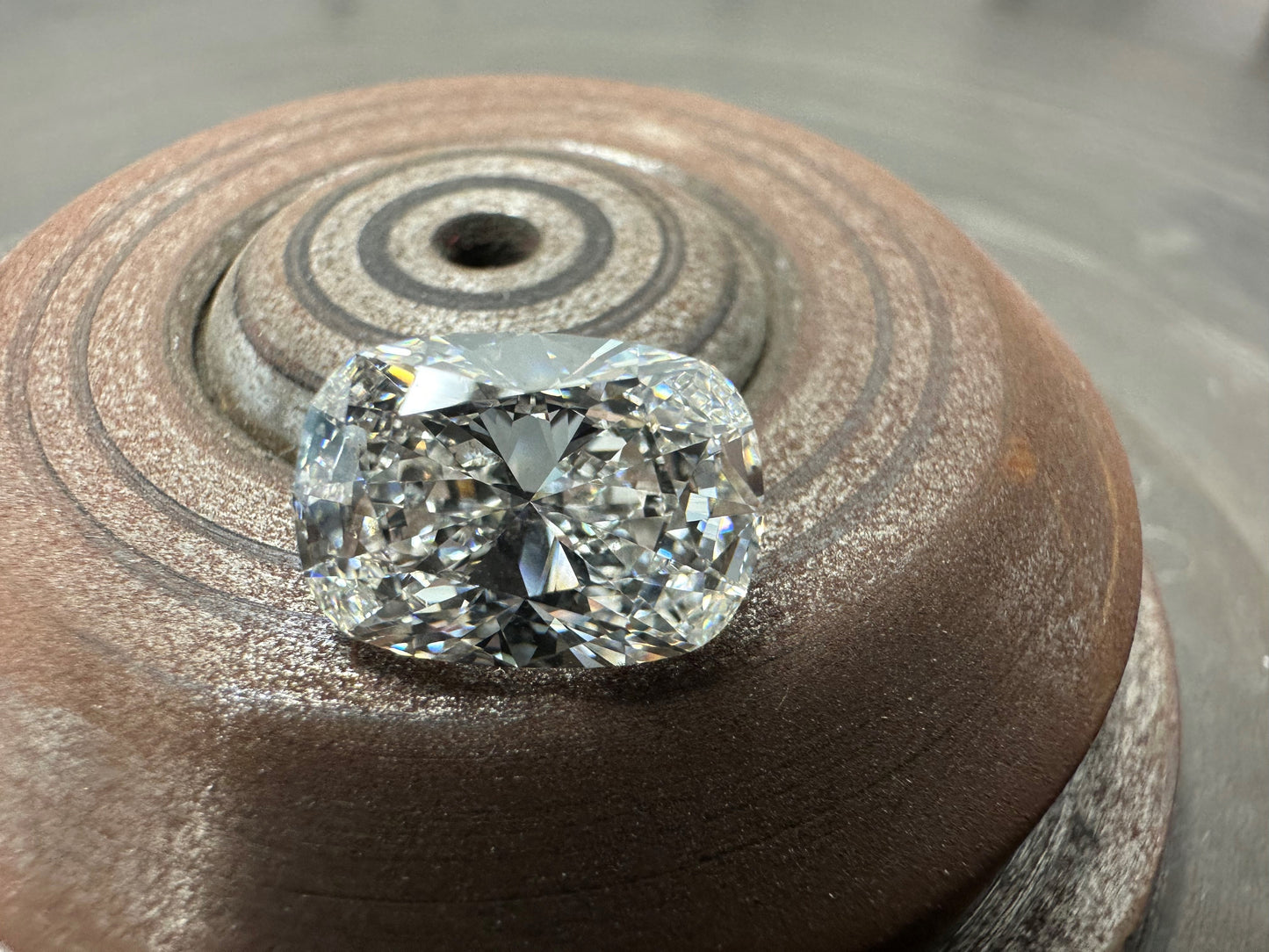 4.01ct F color VS2 clarity "True 8-Main Cushion Brilliant" Lab Grown Diamond GIA